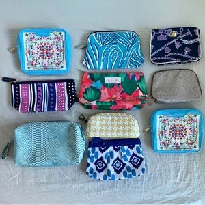 Makeup Bag Lot of 10 With Estee Lauder, Lulu DK for Clinique (NWOT)